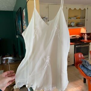 Elegant Cream Embroidered Camisole